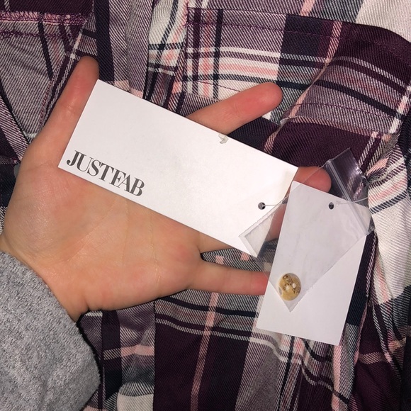 NWT Purple Plaid Long Sleeve Dress - Picture 4 of 6